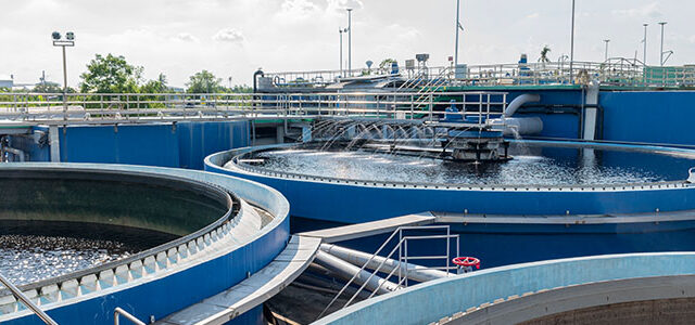 What is the agitator in water treatment and which material is used for it?